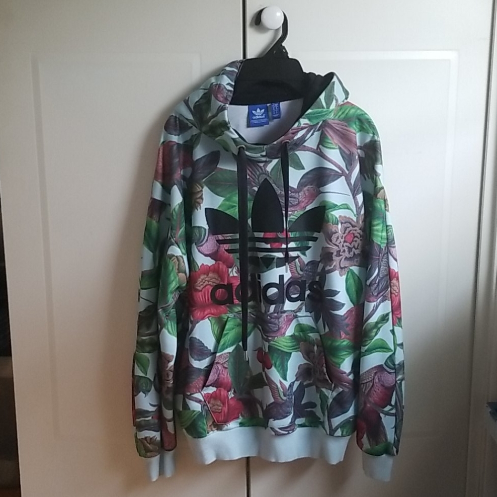 Adidas floral hoodie